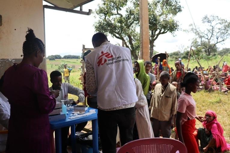 Une clinique mobile MSF à East Wollega, dans la région d'Oromia en Éthiopie - fournissant un traitement contre le paludisme aux communautés ayant un accès limité aux soins de santé.