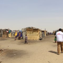 Flüchtlings-Camp in Monguno im Bundesstaat Borno. Februar 2019, Monguno, Nigeria.