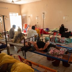 Centre MSF de traitement du choléra situé à Kassala, Soudan