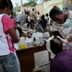 Haiti, dans le district du Carrefour de Port-au-prince. 17 Janvier 2010