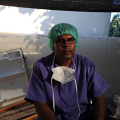 Dr Philippe Brouard, membre du personnel haïtien de MSF, 15 janvier 2010.