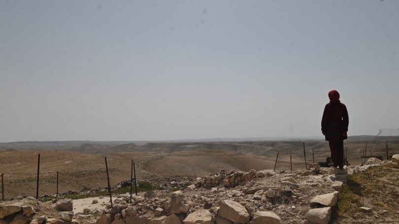 Ein Palästinenser in Al-Majaz, Gemeinde im Gebiet Masafer Yatta, in den Bergen südlich von Hebron.