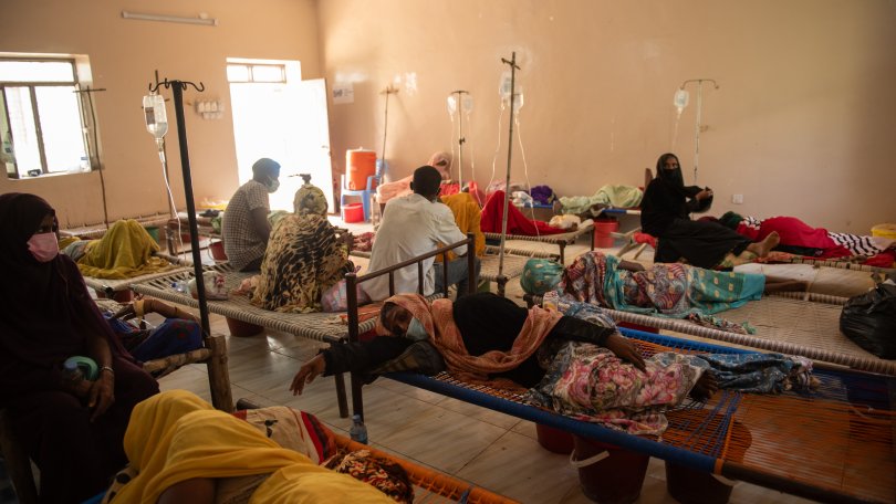 Centre MSF de traitement du choléra situé à Kassala, Soudan